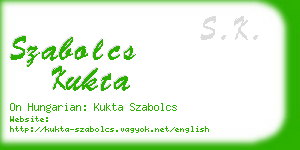 szabolcs kukta business card